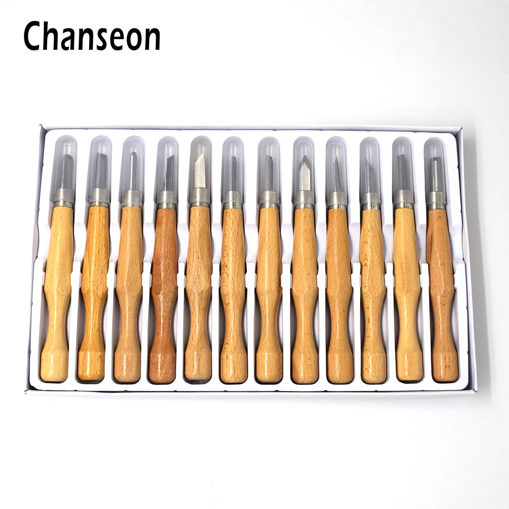 12pcs Hobby Knife Carving Wood Precision Engraving Tools For Chisel Sculpture CRAFTS ARTS Burin Making DIY Graver Scorper Cutter