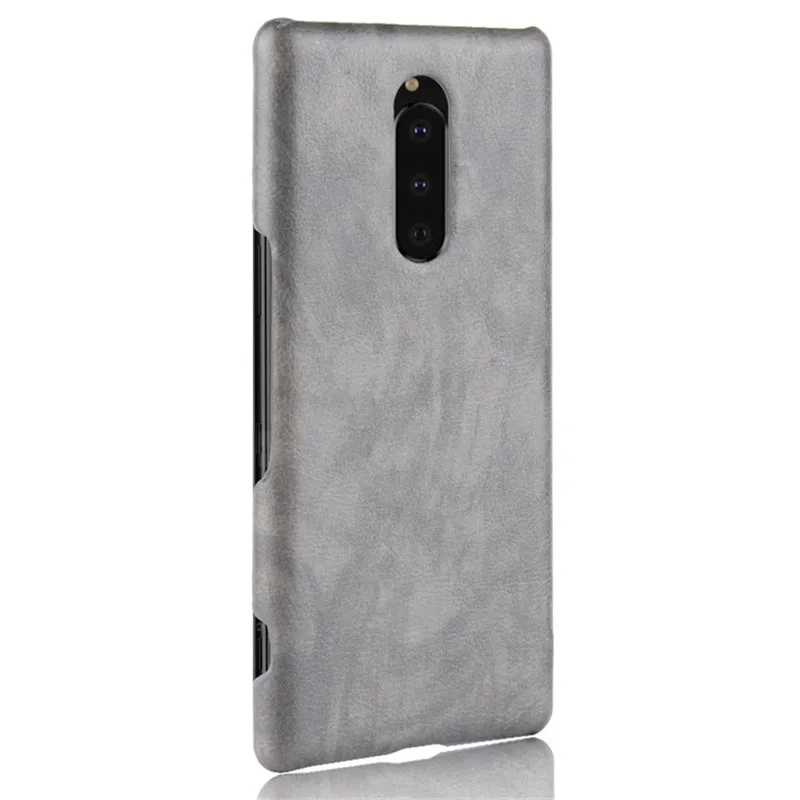 For Sony Xperia 1 Case J8170 J9110 J8110 Retro PU Leather Litchi pattern Skin PC Hard Cover For Sony Xperia 1 Phone Fitted Case