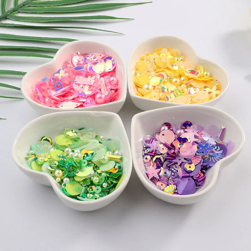 DIY Sequin For Craft Mix Star Flower Shell Leaf Shapes Sequins Pearls Glass Seed Beads DIY Apparel Sewing & Fabric