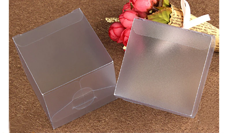 

100pcs 7*7*7cm Frosted Pvc Box Plastic Clear Box Gift Boxes For Jewellery/Candy/food Packaging Display Boxes Diy Cases Storage