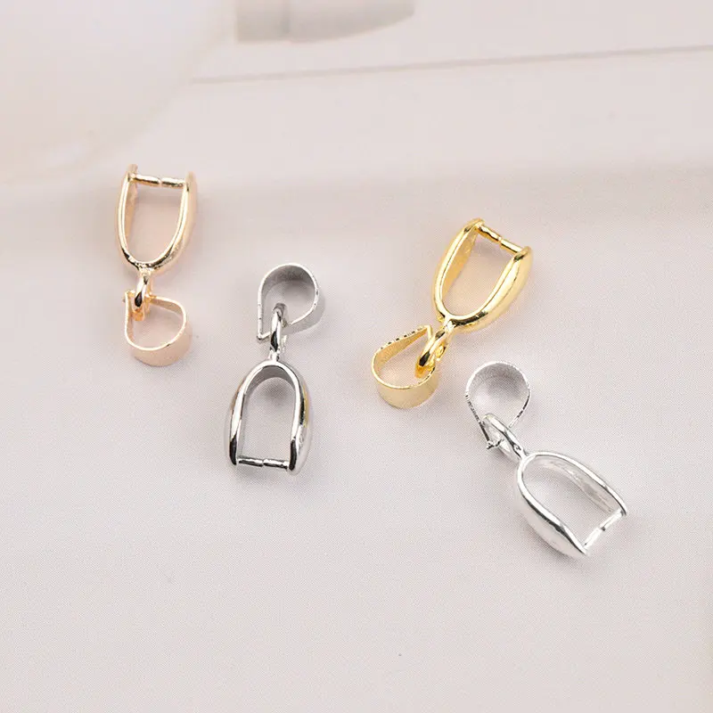 10 stks 4x15mm Koperen Connectors Hangers Sluitingen Haken Clips Borgtocht koperen Zaden Gesp Voor DIY Handgemaakte Sieraden Maken 4 kleuren