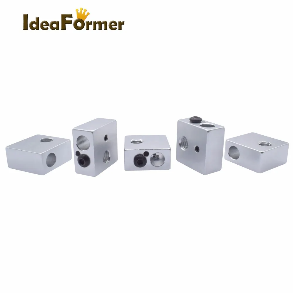 Idea Former 2Pcs 3D printer parts heating block MK7 MK8 dedicated print head heated Aluminum block MK8 Extruder