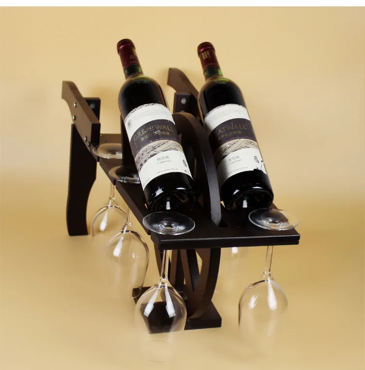 D European creative Home Furnishing wine rack living room TV cabinet wood wine rack decor decoration wedding gift