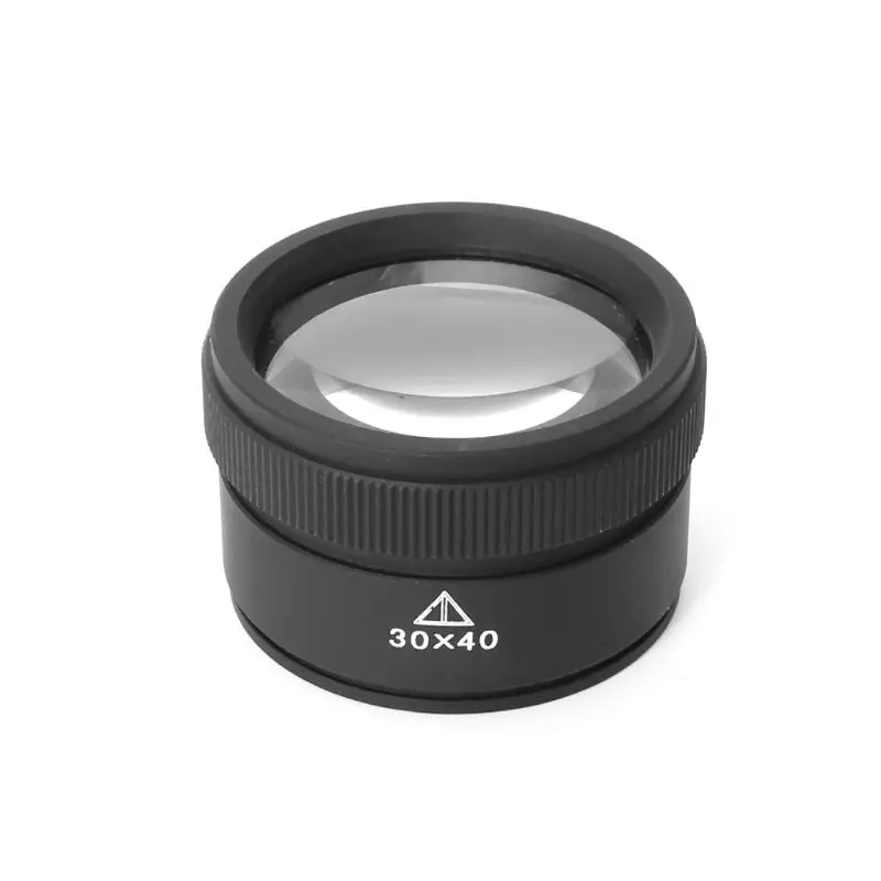1 pcs 30 x 40 Optics Loupe Metal Magnifier Jeweler Coins Stamps Magnifying Glass Lens