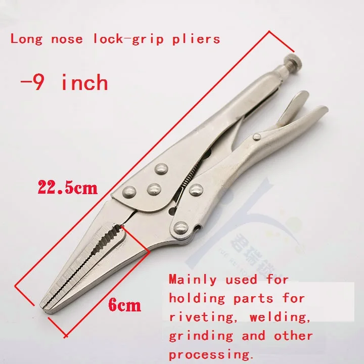 WC004 sharp mouth forceps 9 inches manual clamping hardware tools riveting welding, grinding processing forceps