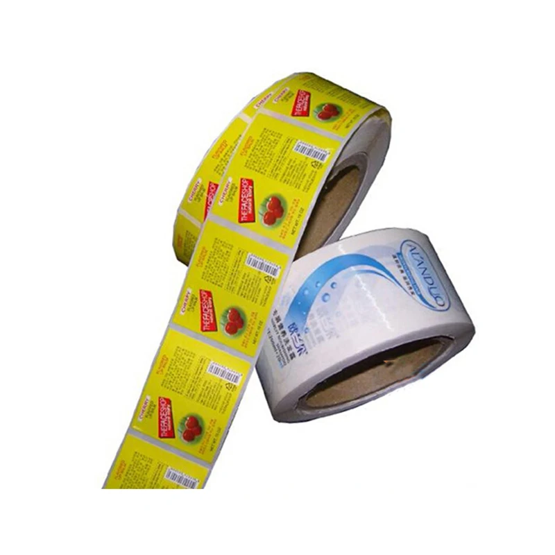 Customized high quality removable adhesive labels,fancy roll vinyl adhesive waterproof product packing label