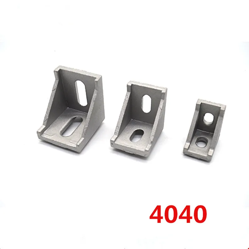 

40pcs/lots 4040 corner fitting angle aluminum 40 x 40 L connector bracket fastener match use 4040 industrial aluminum profile