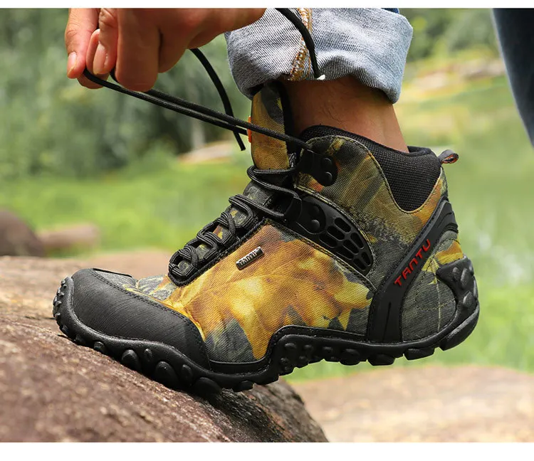 Professnial Waterproof Non-slip Hiking Shoes Camouflage Trekking Shoes Men\'s Military Tactical Boots Camping Climbing Sneakers