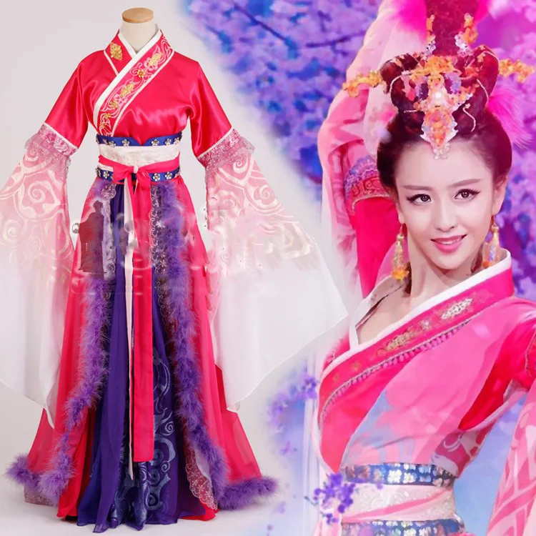 2015 Spring Gala Ancient Chinese Four Great Beauty DiaoChan Gorgeous Stage Performance Costume Classical Dance Costume Hanfu