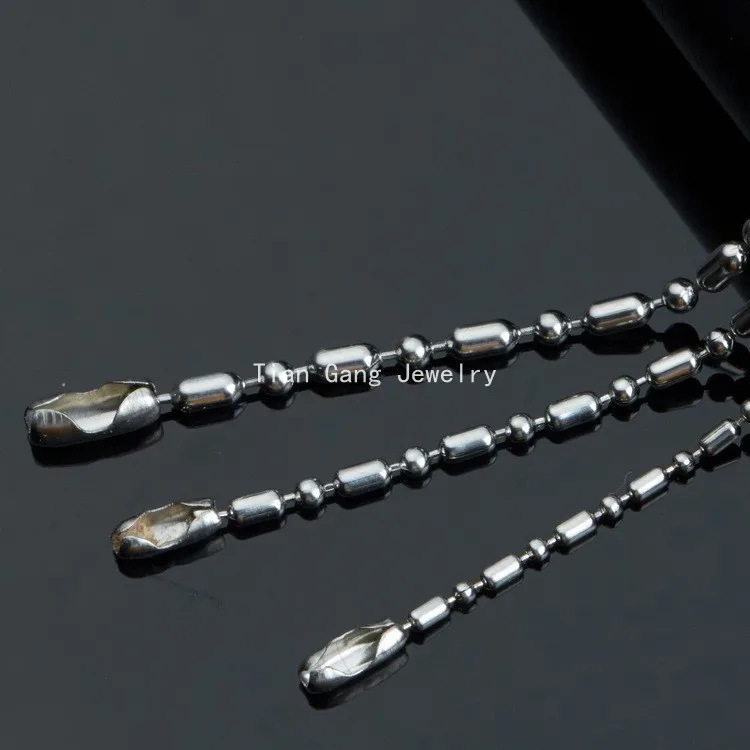 

100pcs/Lot High Quality 2.0mm Silver Color 316L Stainless Steel Chain Necklace For DIY Pendant Fashion Bamboo Bead Ball Link