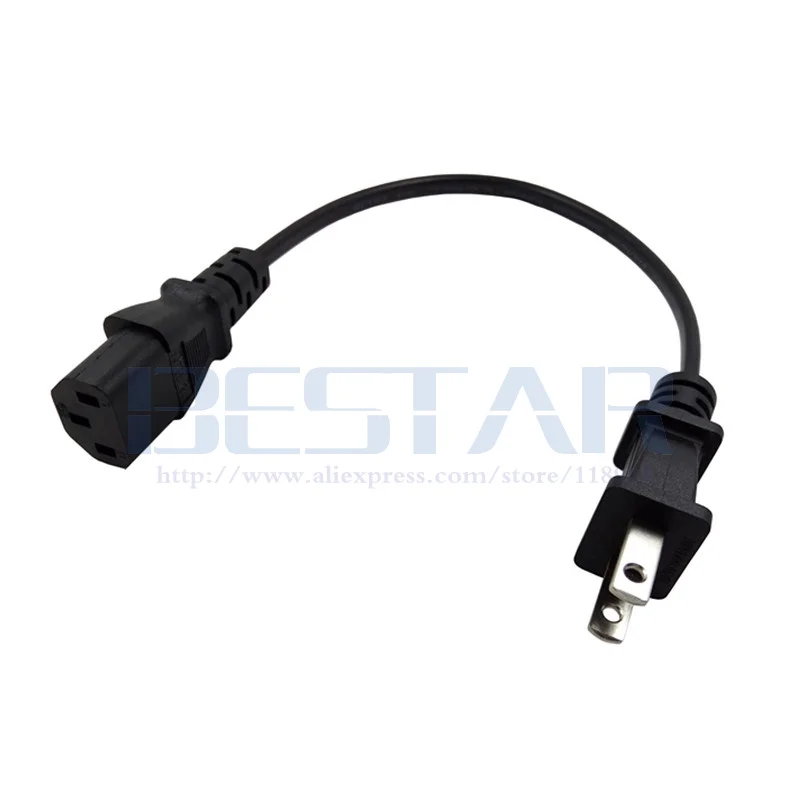 20Cm IEC 320 C13 Ketel Ke NEMA 1-15P 2 Pin JP Steker Jantan AS Kabel Daya AC Kabel Pengisi Daya Monitor 10A 250V 0.2M