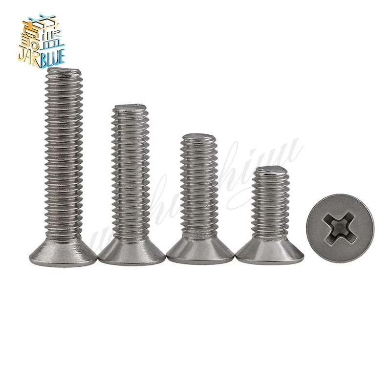 10 Pcs 10 #-24/10#-32 UNC UNF Stainless steel  304-A2 flach kopf senkkopf phillips schraube