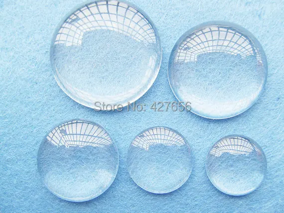 

Free Shipping! 100pcs/lot 25mm Good Quality Domed Round Transparent Clear Glass Cabochons Cameo settings Glass Cover