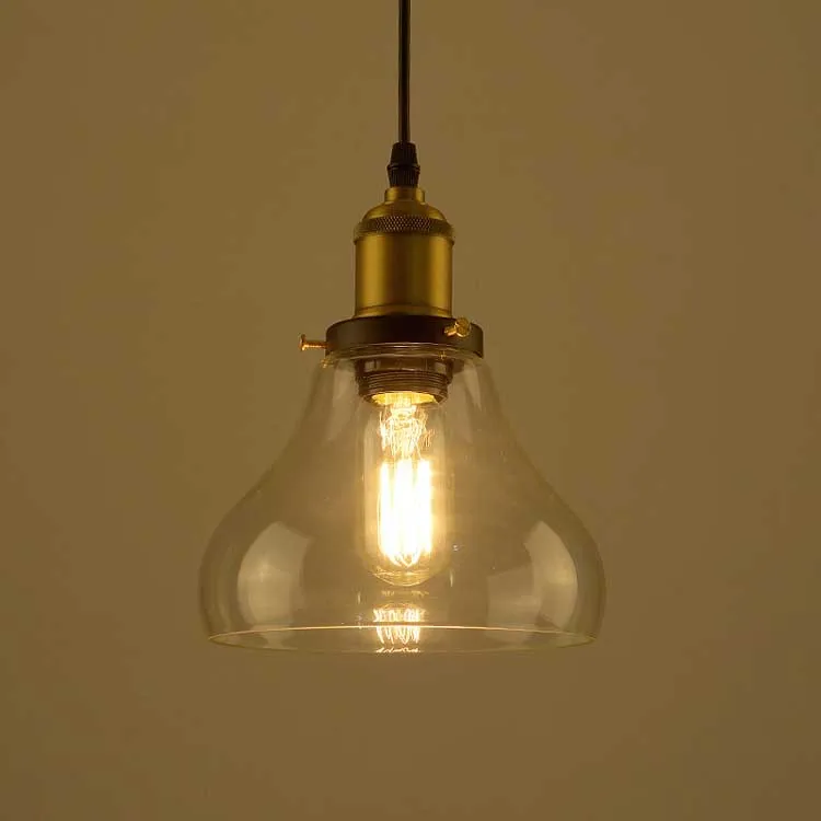 Vintage Loft Industrial American Country Retro Edison Glass Pendant Lamp Coffee Restaurant Bar Room Modern Home Lighting Fixture