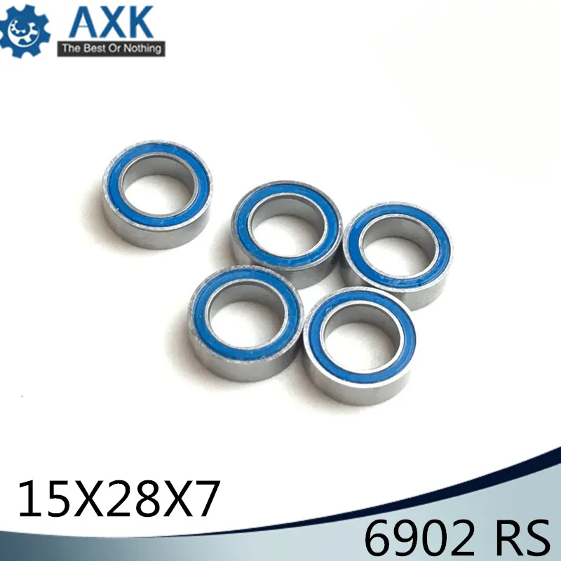 6902RS Bearing 10PCS 15x28x7 mm ABEC-3 Hobby Electric RC Car Truck 6902 RS 2RS Ball Bearings 6902-2RS Blue Sealed