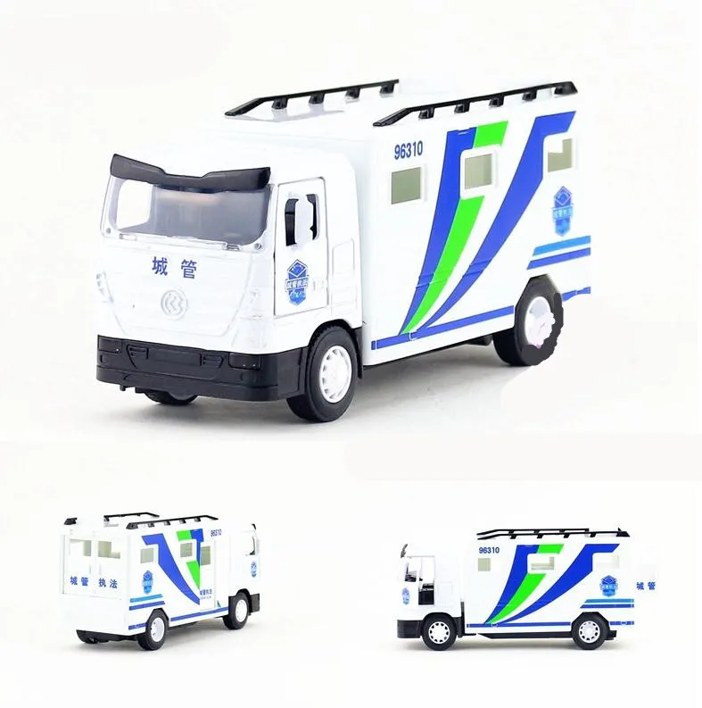 High simulation engineering vehicle,1: 50 alloy pull back emergency truck, van,2 open door music flash toy model, free shipping