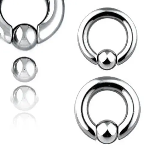 12pcs Spring Loaded Captive Bead Rings Heavy Large Gauge BCR Surgical Steel Body Piercing Jewelry Nipple Rings Black Gold Color