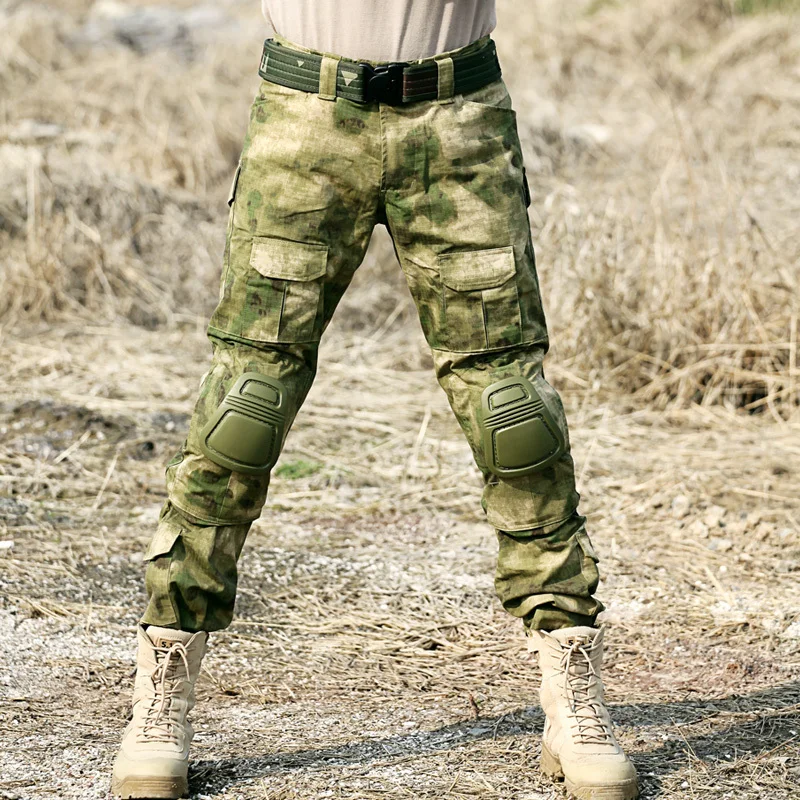 MEGE Rapid Assault multicam pants with knee pads, Camouflage tactical clothing, cargo combat trousers