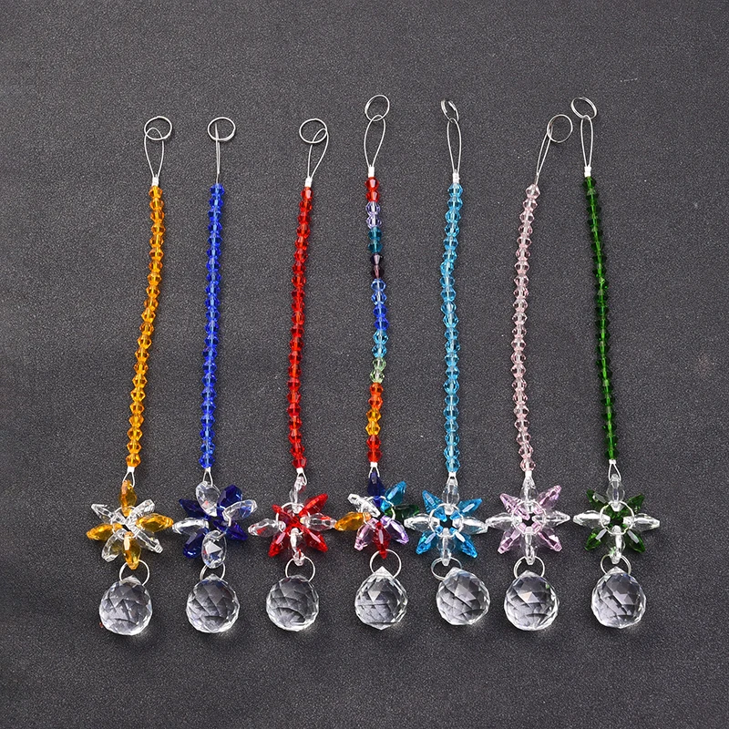 

7PCS 20mm Crystal Glass Hanging Suncatcher Feng Shui Ball Pendant Rainbow Maker Window Ornament