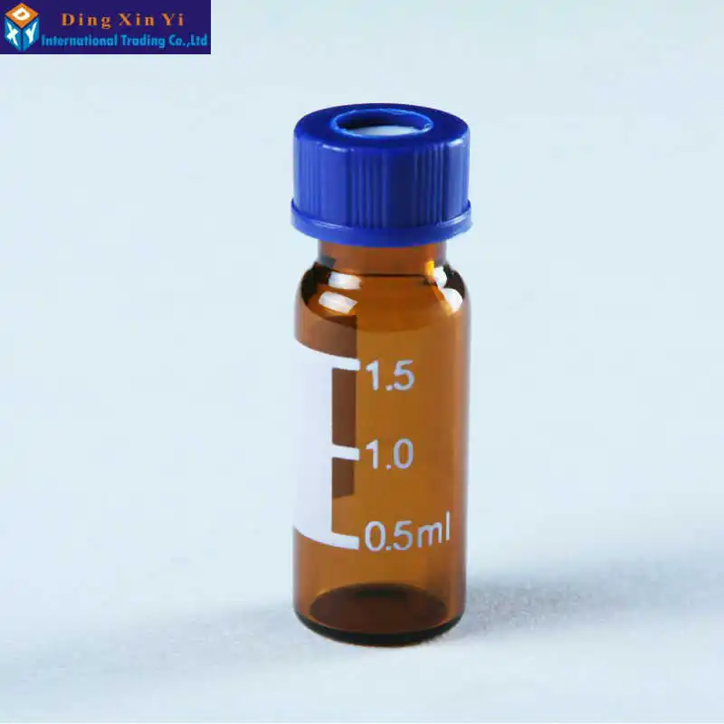 

100pcs/lot 1.5ml/2ml Brown screw chromatographic bottle,HPLC autosampler headspace vials Suitable for Agilent Waters Varian