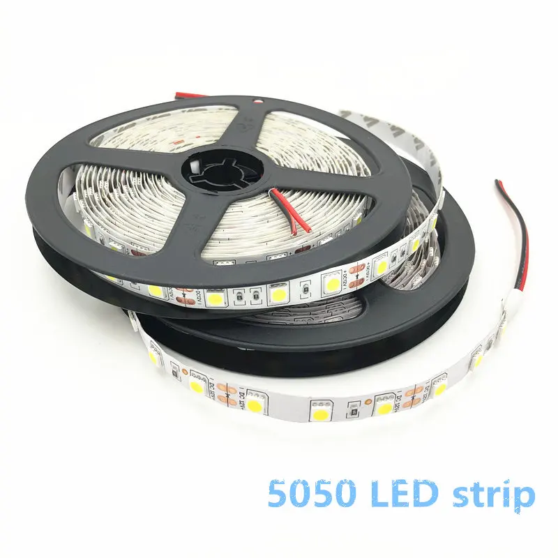 

5M 12V LED Strip Light 5050 2835 RGB Warm White Lights Flexible Home Decoration Lighting Lamp 60LEDs/M Diode Tape Ribbon Luces