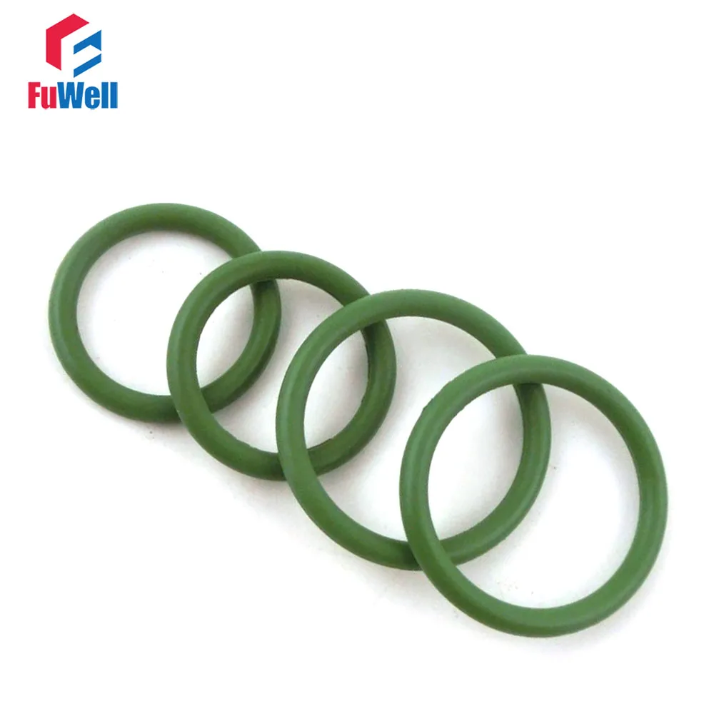 

5pcs 5.7mm Thickness FKM Green O Ring Seals Gasket 30/35/40/45/50/55/60/65/70/75mm OD O-Ring Washer Seals Assortment