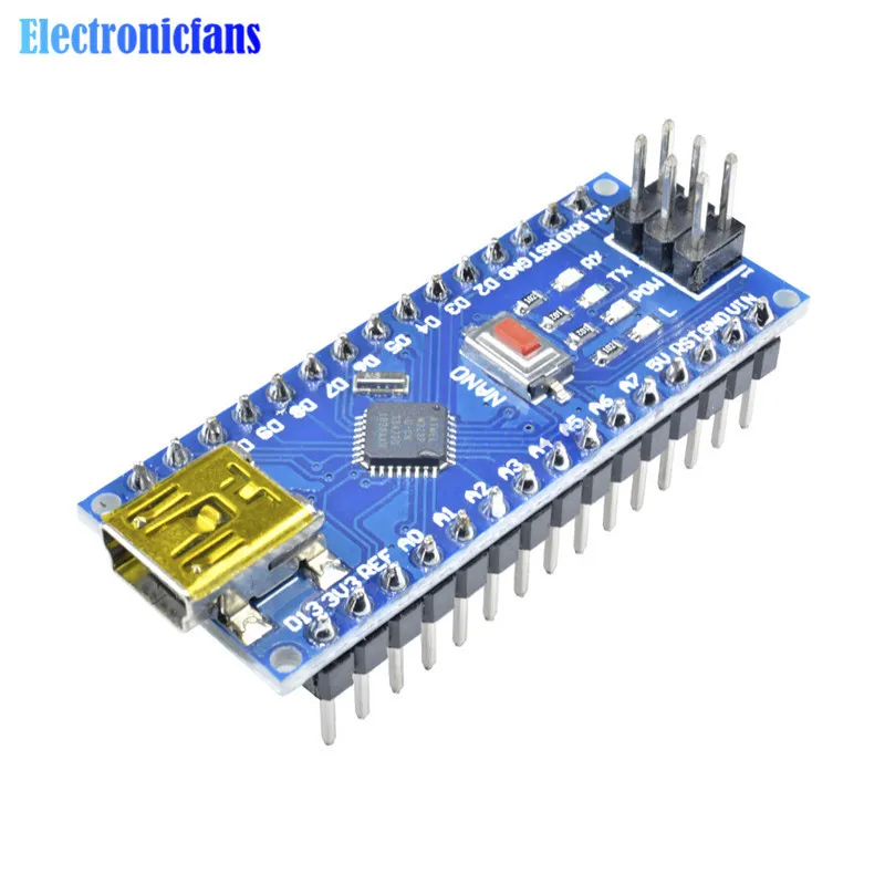 Nano Mini USB com Bootloader, Controlador Nano 3.0 compatível para Arduino, Driver USB CH340, 16Mhz, V3.0, ATMEGA328P, 168P