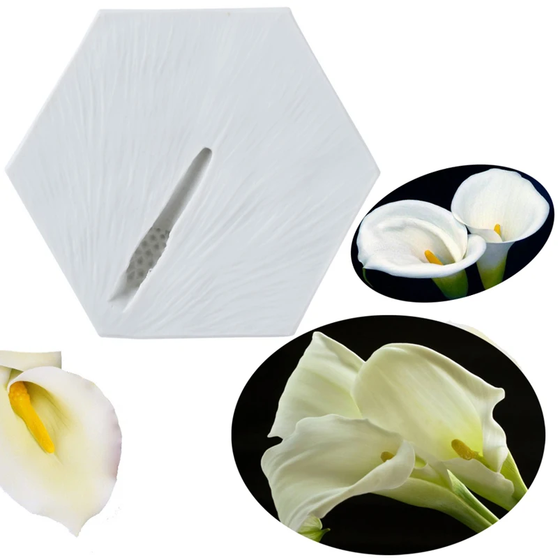 Calla lily Stamen Silicone Mold Fondant Mould Cake Decorating Tool Chocolate Gumpaste Mold, Sugarcraft, Kitchen Accessories