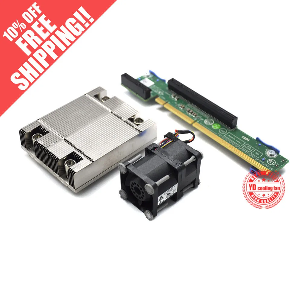 FOR DELL server R420 R520 upgrade CPU2 kit fan+heatsink+card 0XHMDT 0G8KHX 07KMJ7