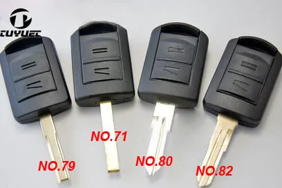 2 Button Uncut Blade Remote Car Key Shell for Opel Vauxhall Corsa Agila Meriva Blank Key Case