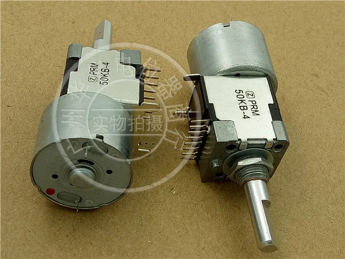 [VK] B50K [WHE1615A-4] Domestic motor double potentiometer 50KB-4 axis 25MMF switch