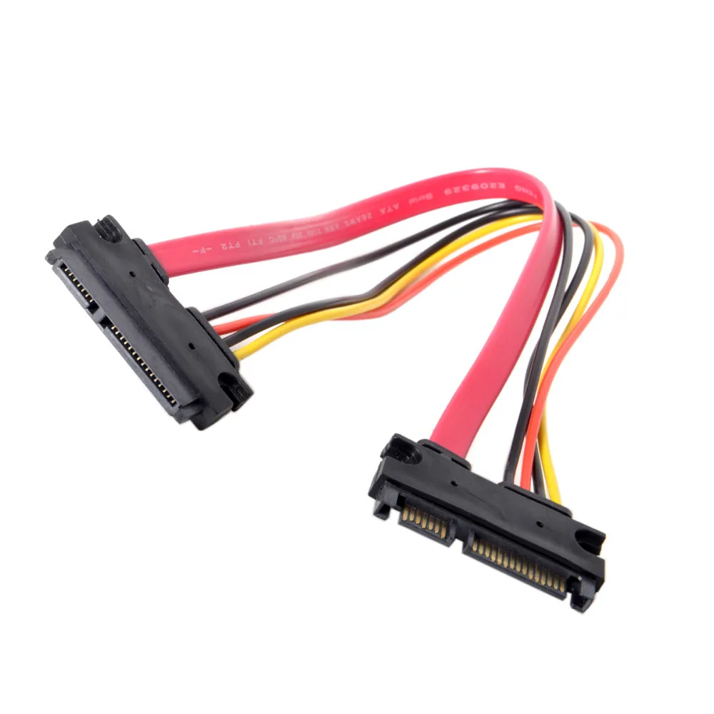 

Zihan SATA III 3.0 7+15 22 Pin SATA Male to Female Data Power Extension Cable 30cm Red Color