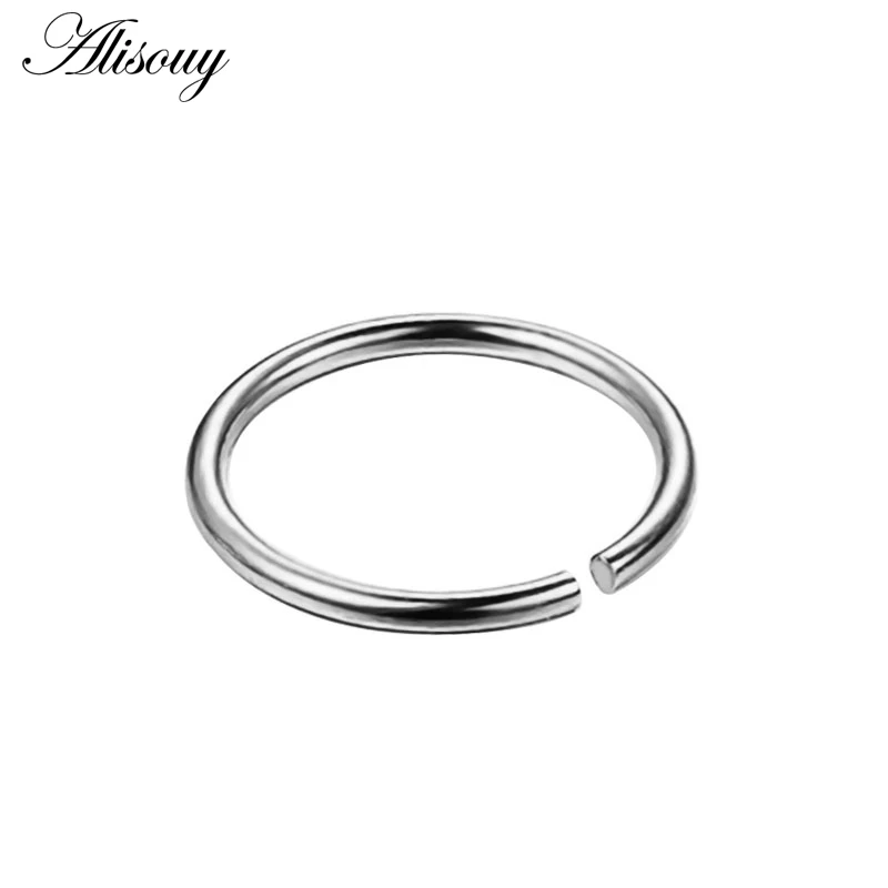 1PC 20G Stainless Steel Seamless Hinged Nose Hoop Ring Septum Clicker Ear Cartilage Tragus Helix Piercing Charming Body Jewelry