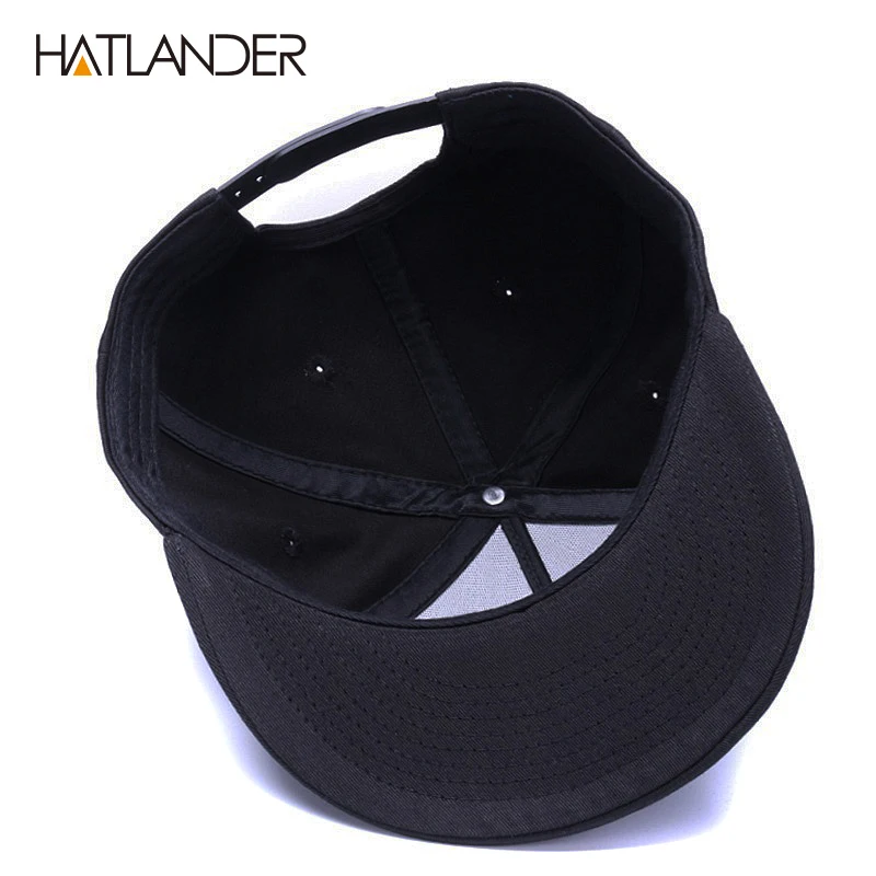 HATLANDER 5panels cotton baseball caps brand embroidery skull hip hop cap cool adjustable sports hats funny black snapback cap