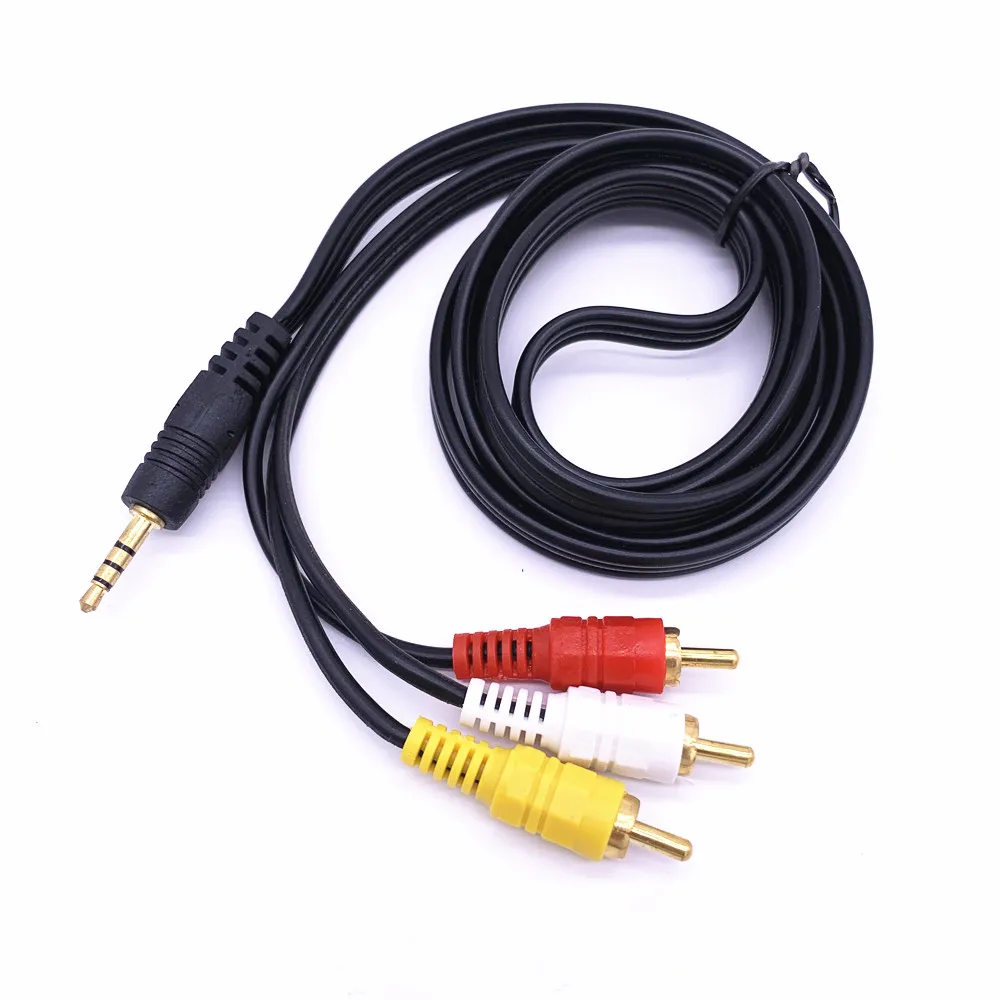 3.5mm To 3 RCA AV A V TV Video Cable Cord Lead for Archos MP3 MP4 Media Player