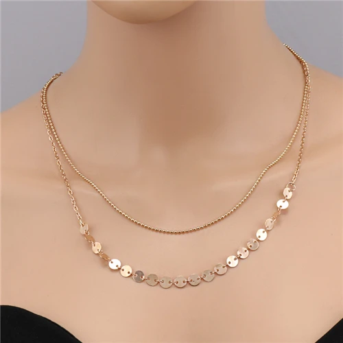 Vintage Punk Multi Layer Mond Sterne Herzen Streifen Simulierte Perle Halsketten Anhänger für Frauen Böhmischen Zubehör Geschenk – Detail 13