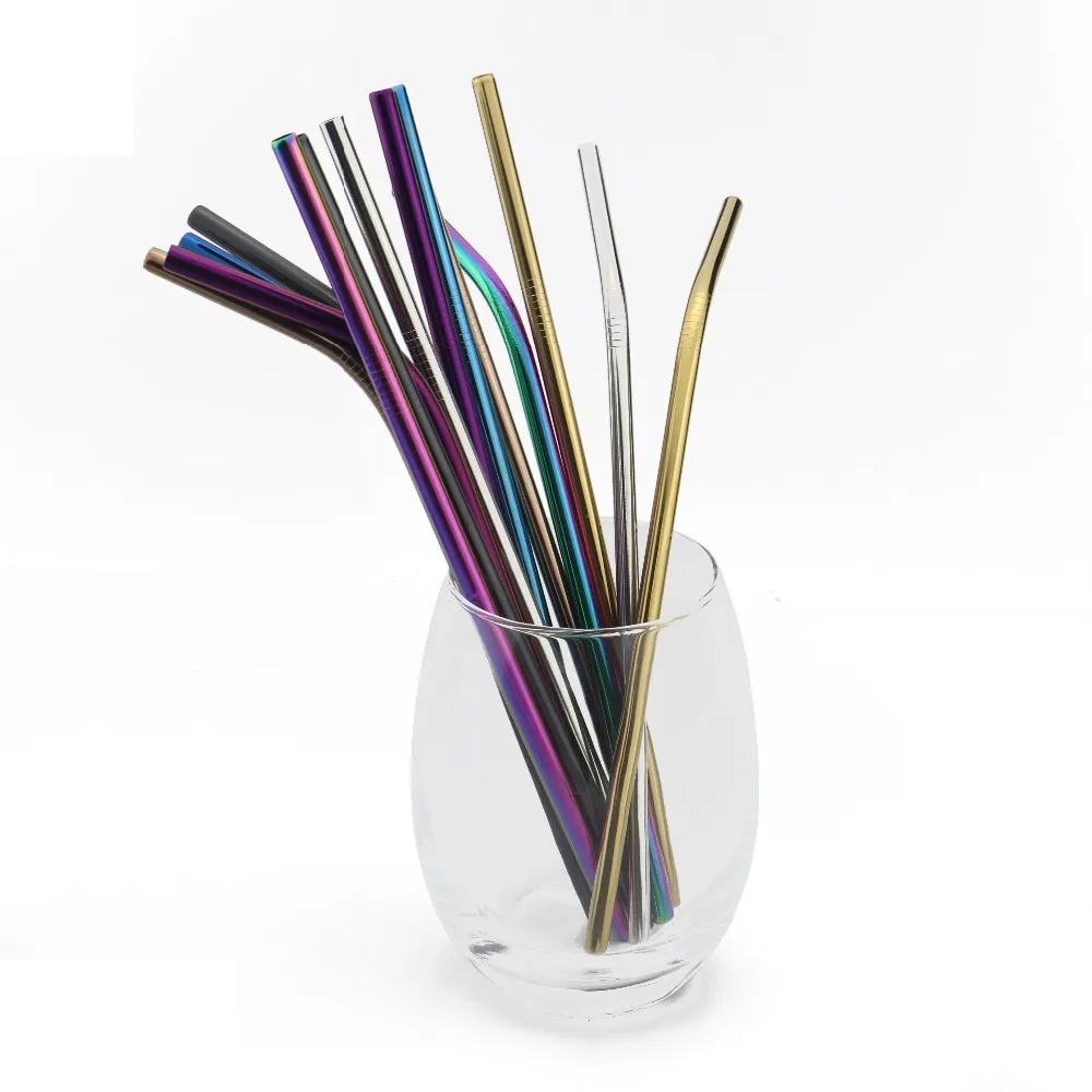 12mm Extra Wide Bubble Tea Straws Pink Green Rainbow Reusable Straws 304 Stainless Steel Milkshake Drinking Straw Dropshipping