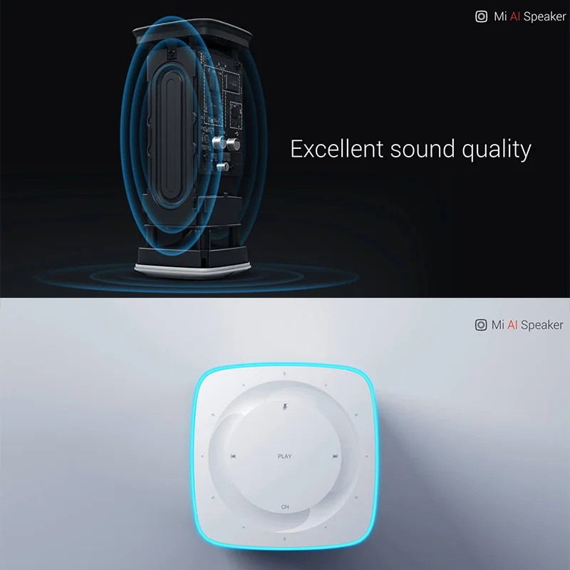 xiaomi AI Speaker WiFi Bluetooth Built-In Audio Content Voice Control Listen & Answer Story Music Player Smart Speaker