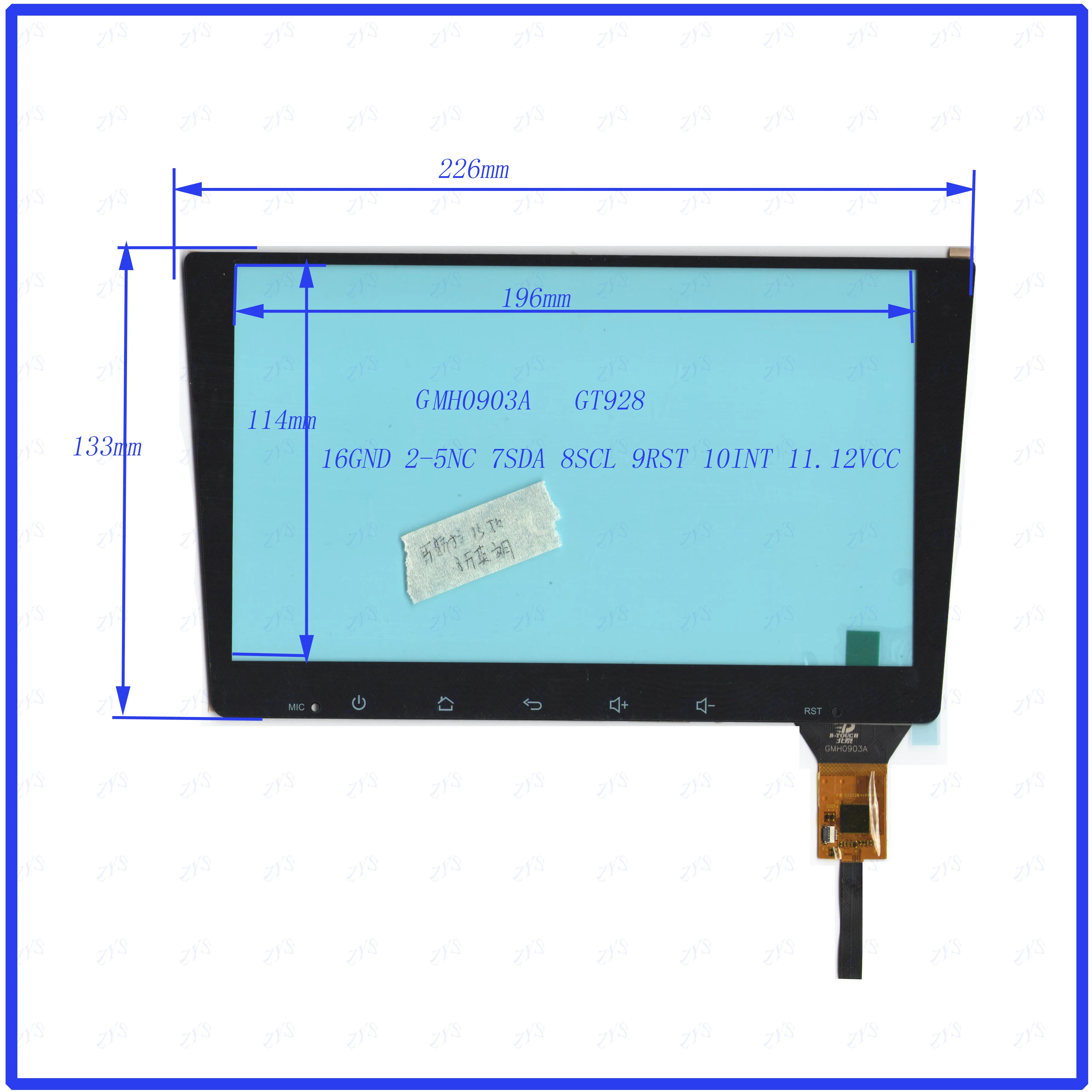 

ZhiYuSun Freeshipping GMH0903A 226*133mm 10.1inch Capacitive screen GT928