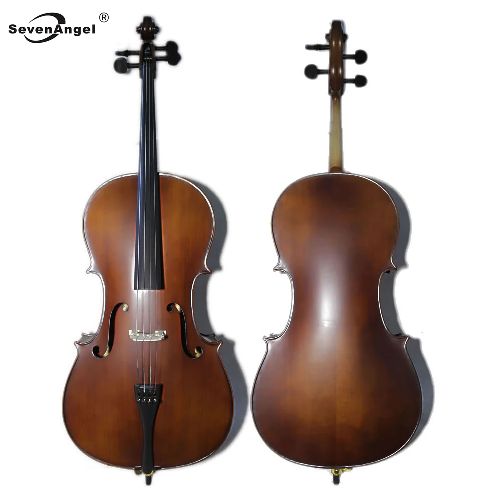 

SevenAngel High Quality 4/4 3/4 Antique Matte Cello Natural Flamed Maple Violoncello Acoustic Musical Instrument