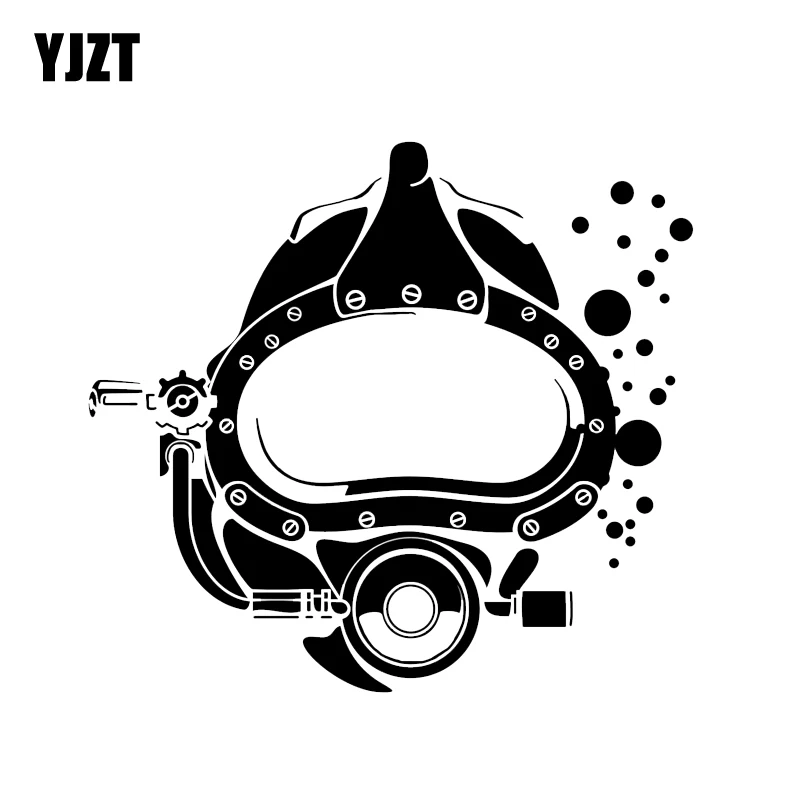 YJZT 16.6*15.1CM Funny Scuba Diver Diving Mask Silhouette Car Stickers Vinyl Decor Accessories C12-0715