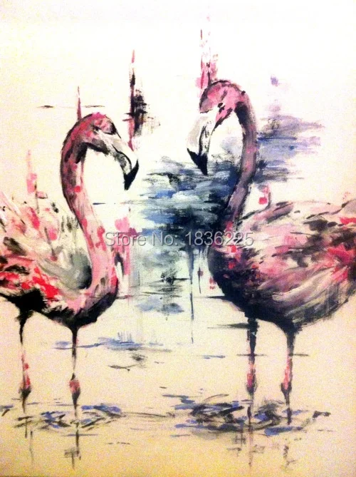 

Free shipping canvas art swan cheap home decor picture paint on canvas modern wall high quality oil paintings for home decor