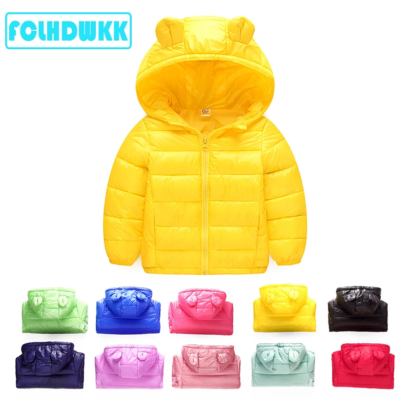 FCLHDWKK Brand Ultra Light Boys Girls Children's Autumn Winter Jackets Baby Down Coat Jackets For Girls Boy Kids Outerwear 0-7Y