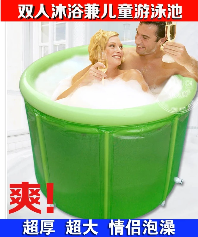 Adult bath bucket bath bucket ultralarge lovers double bath child baby swimming pool folding