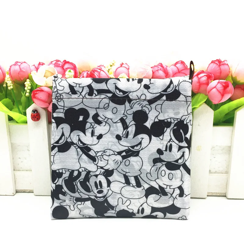 Disney Cartoon składana torba na zakupy Mickey torba na myszy Stitch do przechowywania o dużej pojemności urocza torba Tote torba na ramię dziewczyna torba na ramię