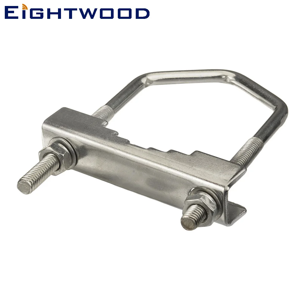 

Eightwood U Bolt Clamp 3.9" High X 2.36" Wide Mast Clamp Support Bracket Mast Pipe Connection Assembly for Outdoor Yagi Antenna