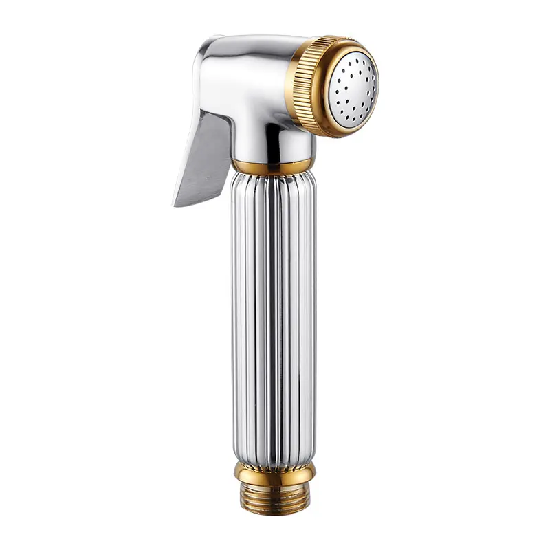 Bidets Faucet Sprayer Solid Brass Chrome Silver Handheld Toilet Bathroom Bidet Garden Faucet Bidet Head Pet Shower Spray 0223