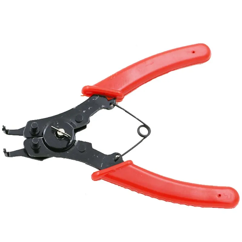 Four-in-one multifunction circlip pliers snap ring pliers card straight outside