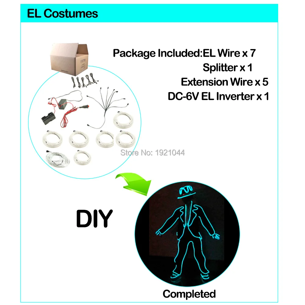EL Clothing Luminous Costume LED Suits for Children birthday party decorations kids Stage Performance
