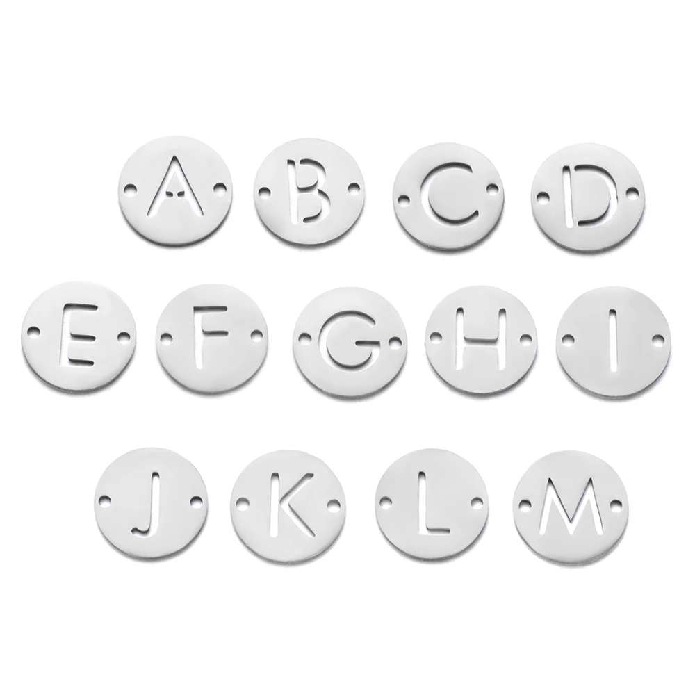 10 Pieces DIY Jewelry Stainless Steel Inital Name A-Z Connectors Wholesale High Polished DIY Jewelry Connector